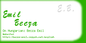 emil becza business card